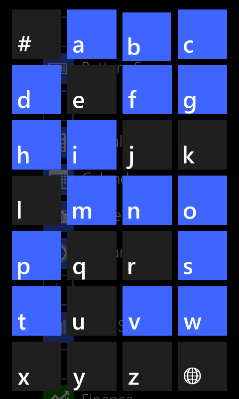 Enabled b-cell and alphabet grid contracting during selection